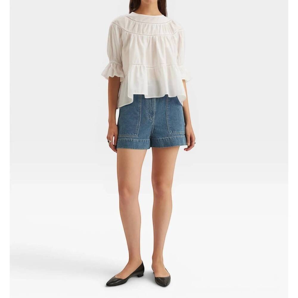 NEW MERLETTE sol top in white